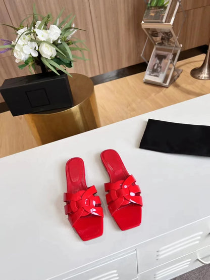 Genuine Leather Soft Slide Sandals