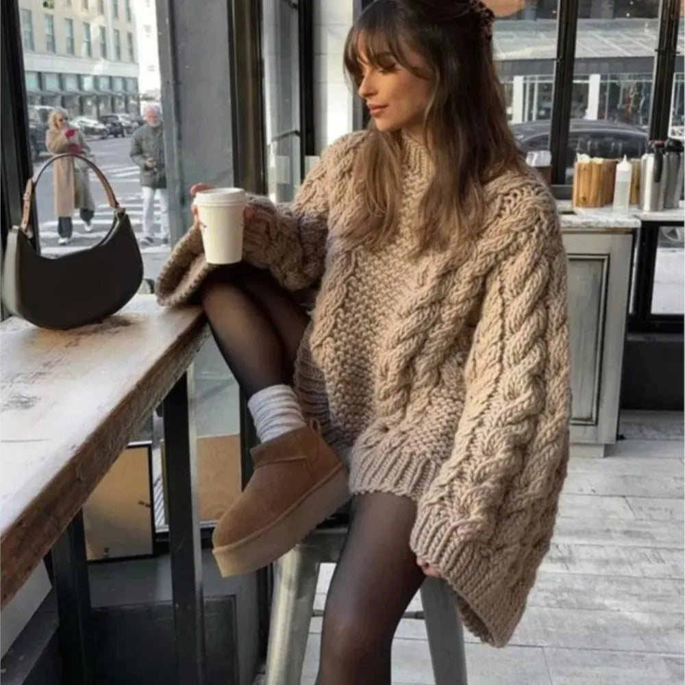 Comfy Women's Knit Sweater Pullover - OutfitLondon