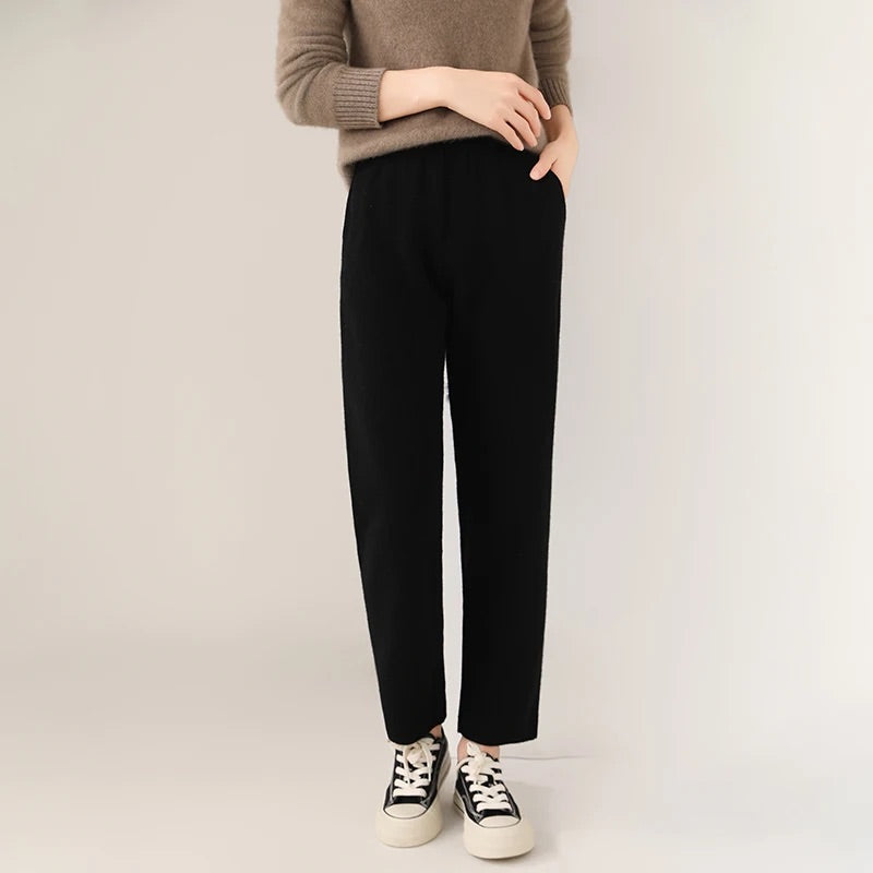 Comfortable Straight Leg Elastic Waist Pants