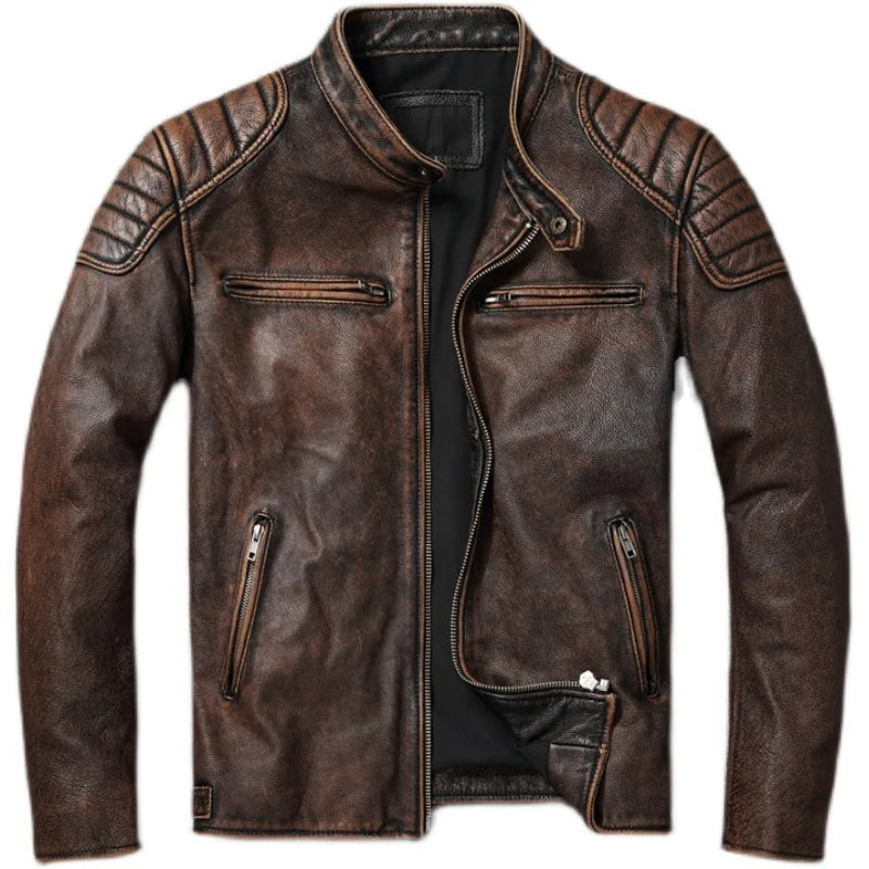 Real Leather Fur Lined Pilot Jacket