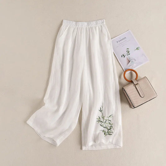 Comfortable Breathable Loose Fit Cotton Trousers - OutfitLondon