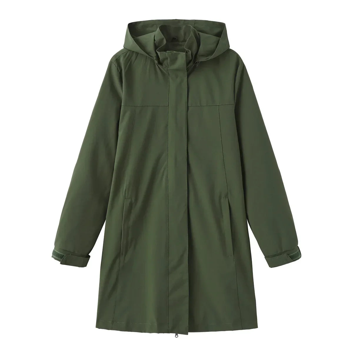 Rainproof Fitted Ladies Long Coat