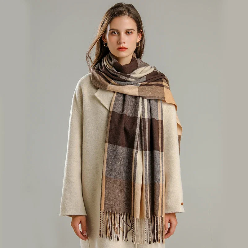 Darla Women's Plaid Cashmere Scarf