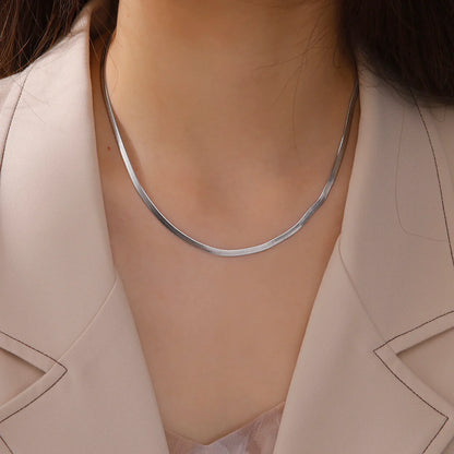 Elegant Sterling Silver Snake Chain Necklace