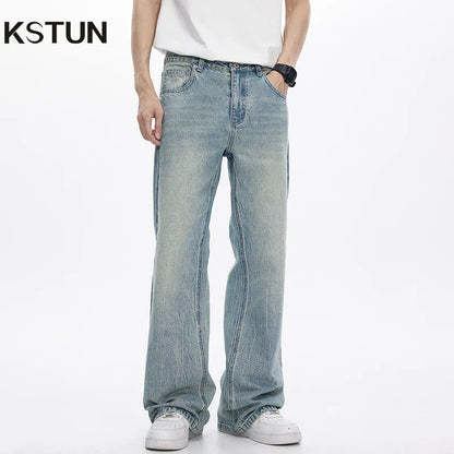 Ripped Light Blue Loose Fit Jeans - OutfitLondon
