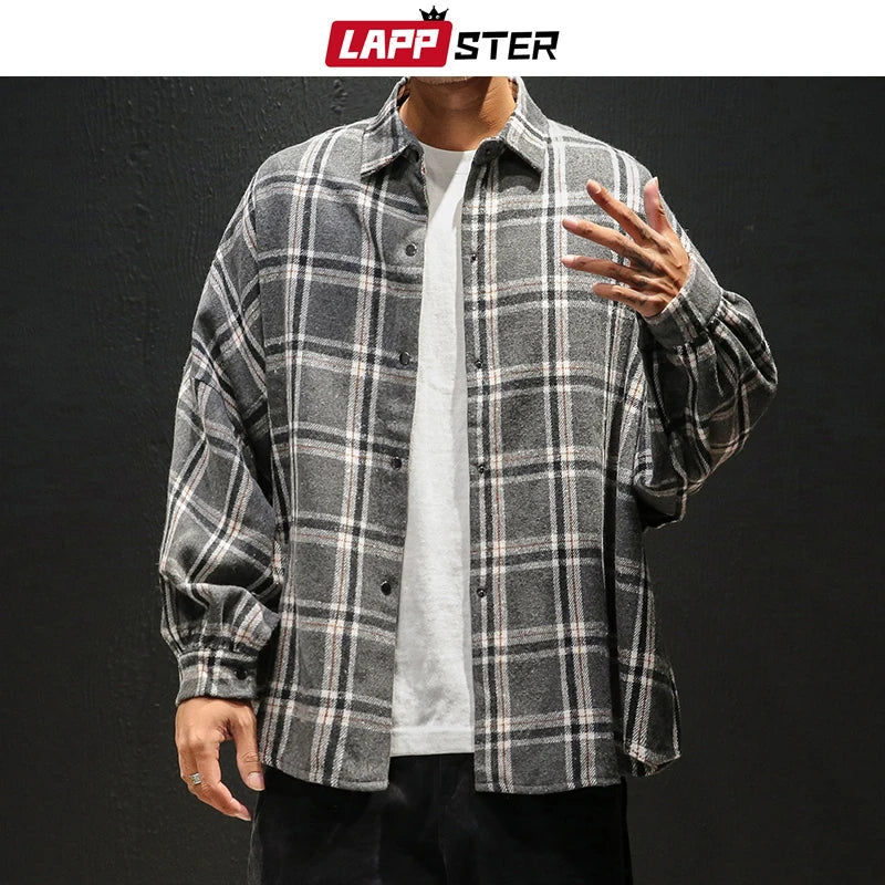 Cozy Checked Flannel Shirt for Men - Soft Long Sleeve Shirt - OutfitLondon