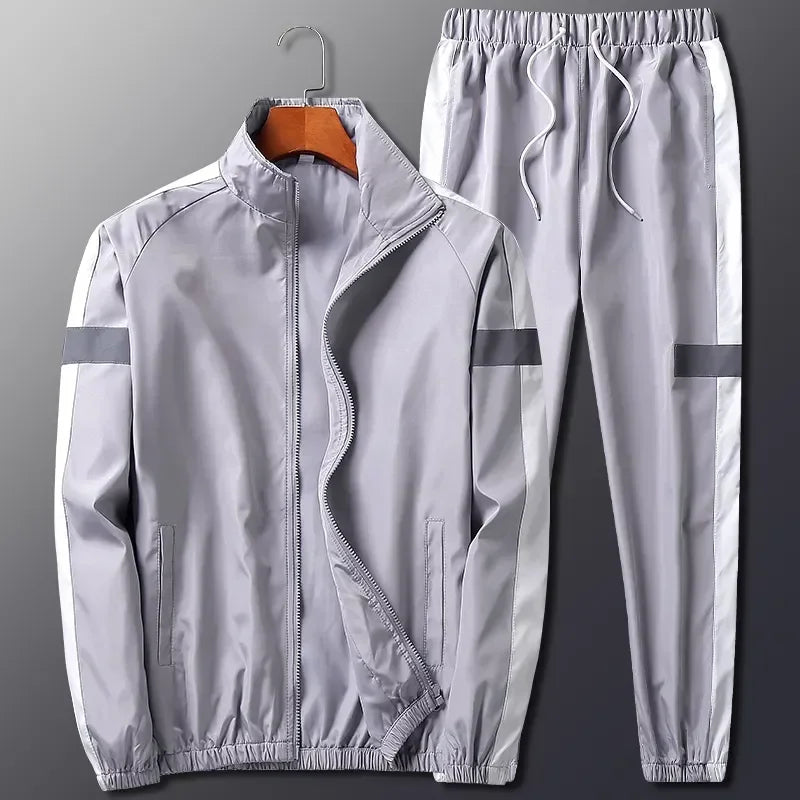 Men's Sporty Zip Up Tracksuit Set