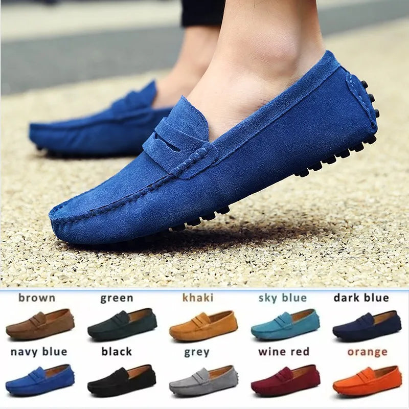 Genuine Leather Slip On Loafers - OutfitLondon
