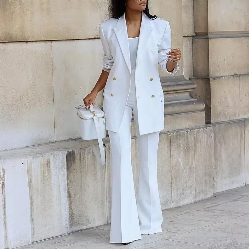 Classic Women's Suit Jacket and Trousers Set - OutfitLondon