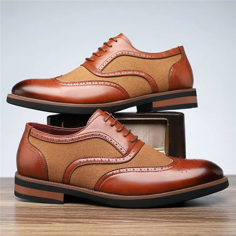 Authentic Brown Leather Oxford Shoes