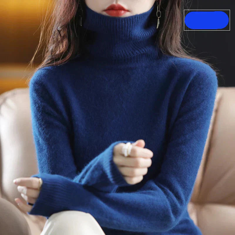 Women's Soft Luxury Cashmere Crew Neck Winter Sweater