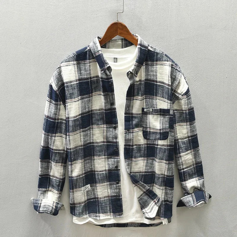Casual Plaid Men's Button Down Shirt