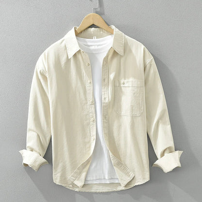 Relaxed Fit Cotton Long Sleeve Shirt