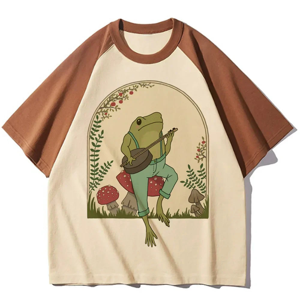 Women's Graphic T Shirt Cotton Vintage Manga Print Raglan Sleeves