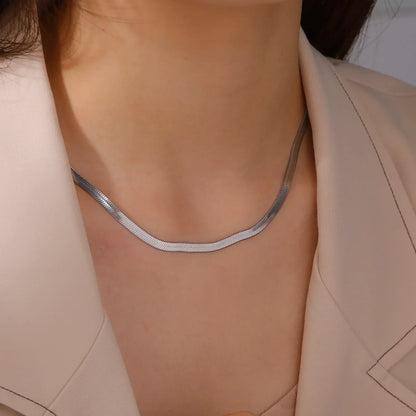 Elegant Sterling Silver Snake Chain Necklace