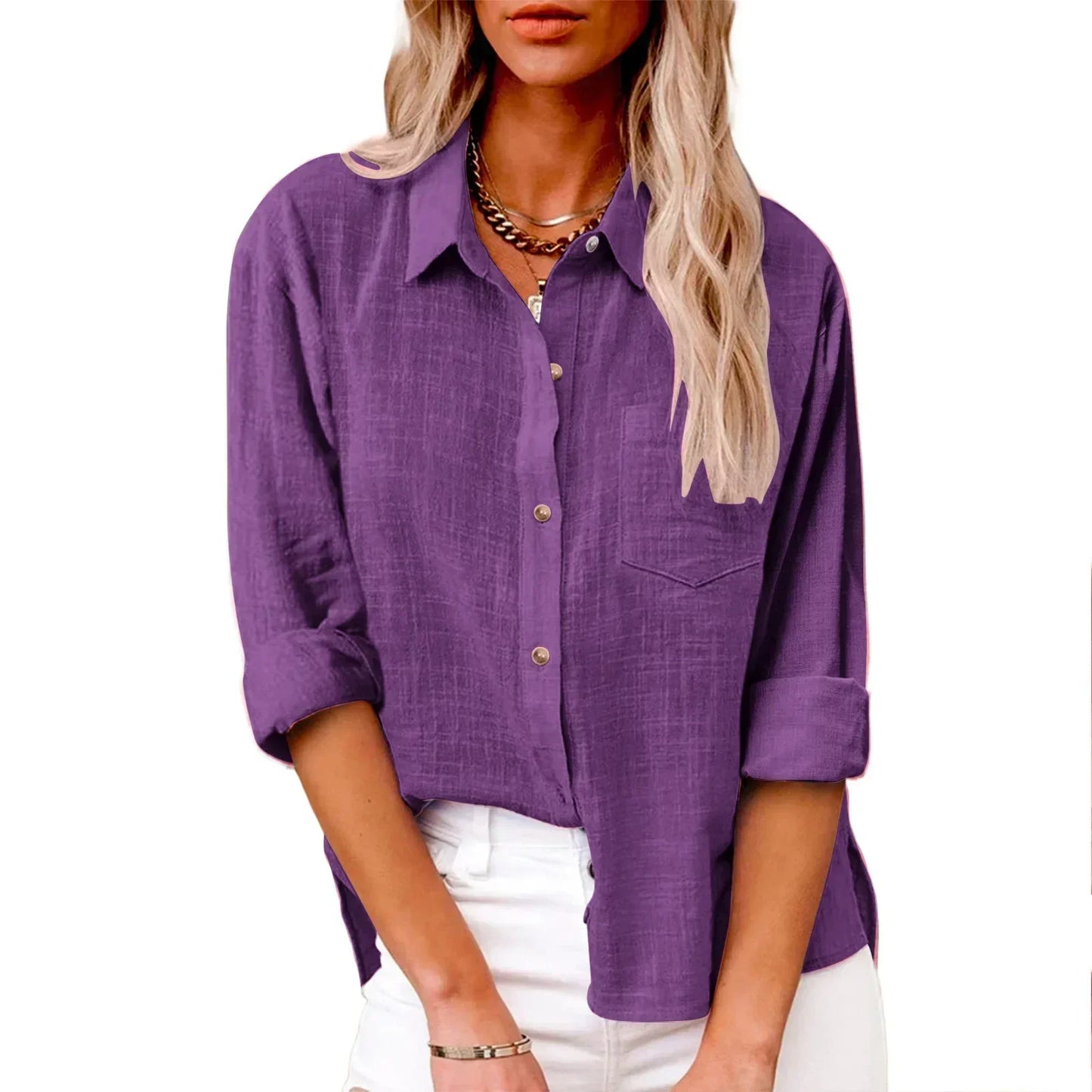 Women's Simple Relaxed Cotton Shirt