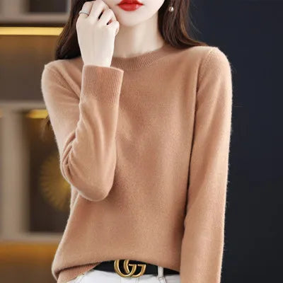 Warm Wool Crew Neck Women's Winter Sweater