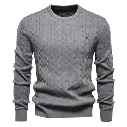 Comfortable Mens Wild Print Crew Sweatshirt