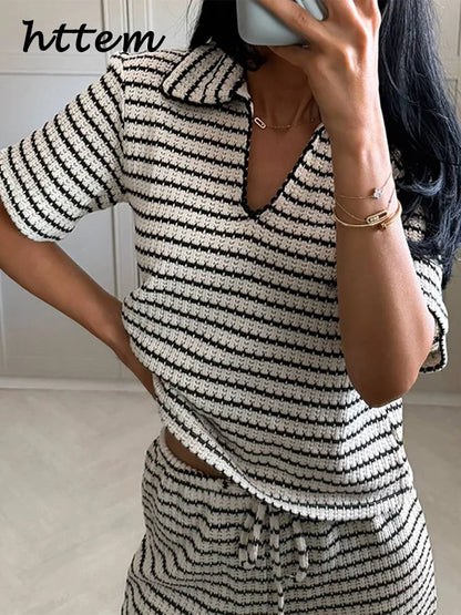 Soft Stripe Jumper and Legging Set - OutfitLondon