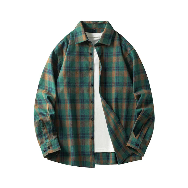 Soft Flannel Plaid Button Down Shirt