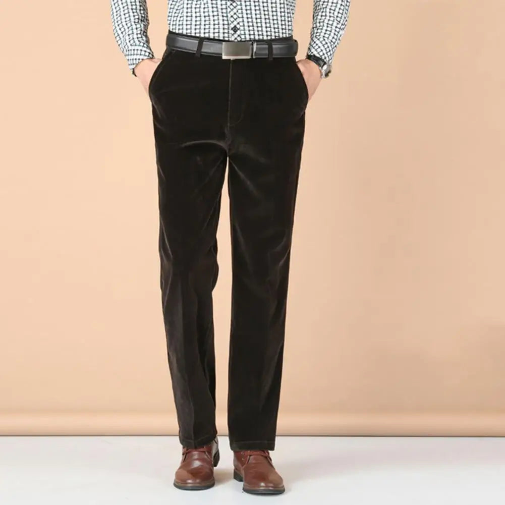 Regular Fit Straight Cotton Mens Pants