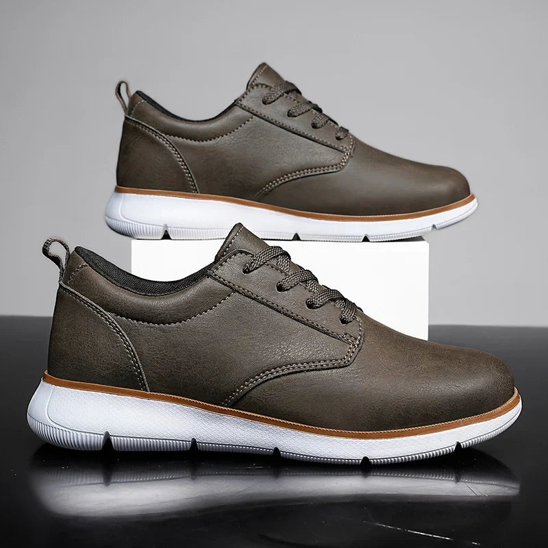 Black Leather Sneakers