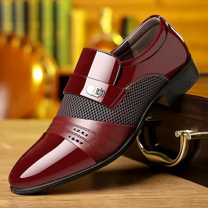 Comfortable Black Leather Dress Shoes for Men