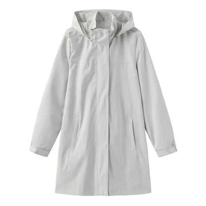 Rainproof Fitted Ladies Long Coat