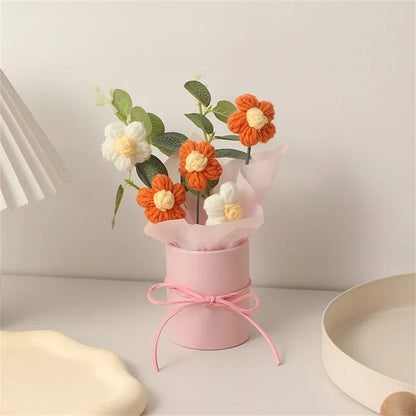 Velmora Handcrafted Plush Flower Bouquet Soft Decor Gift