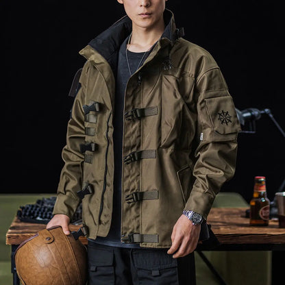 Men's Tactical Jacket Waterproof Adjustable Fit Multiple Pockets - OutfitLondon