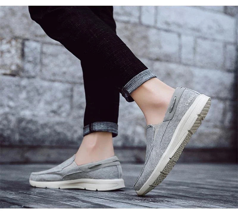Relaxed Fit Slip On Leather Loafers