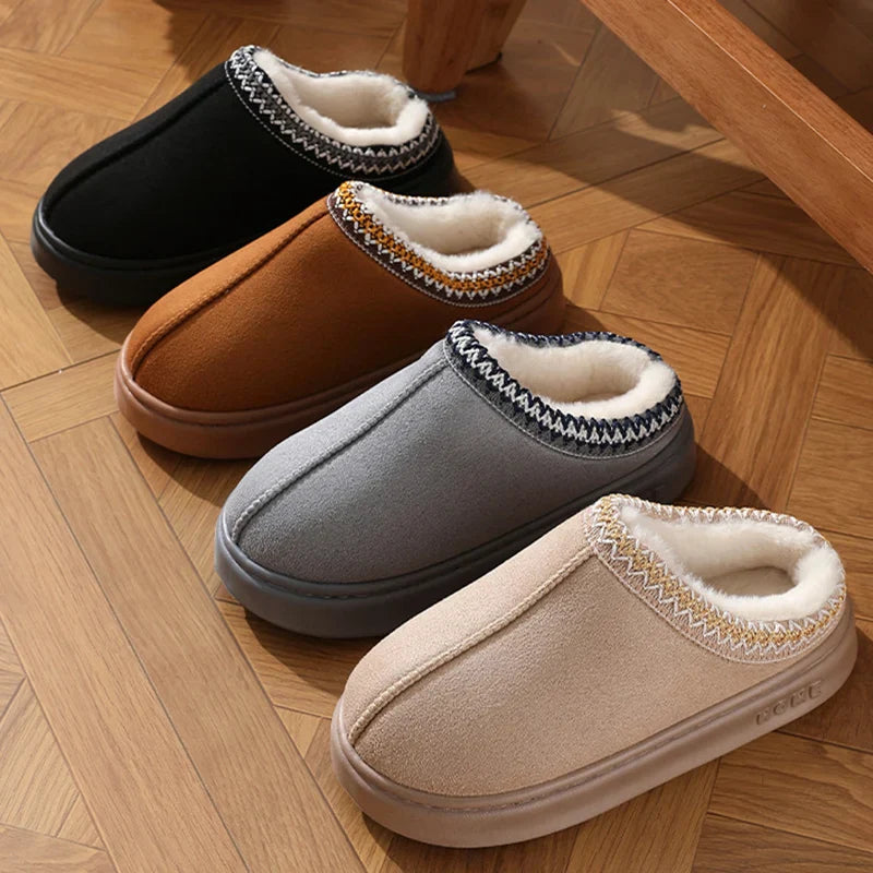 Soft Plush Unisex Slippers – Warm Cozy House Shoes - OutfitLondon