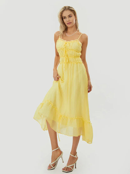 Women's Lace Frill Dress - OutfitLondon