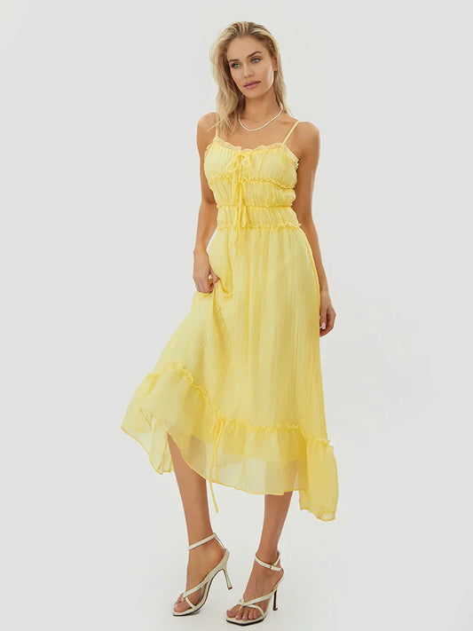 Women's Lace Frill Dress - OutfitLondon