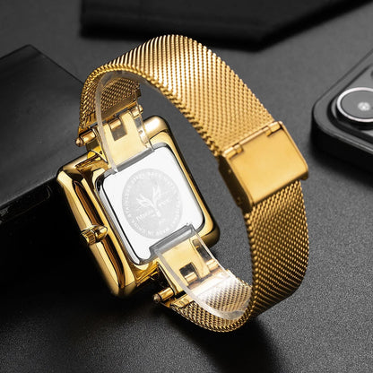 Stylish Mesh Strap Quartz Wristwatch