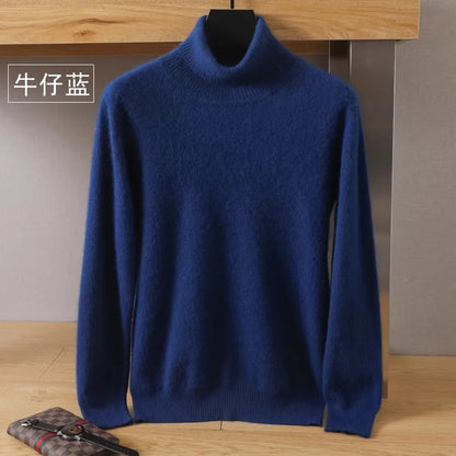 Premium Warm Crew Neck Cashmere Sweater for Men