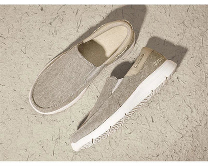 Relaxed Fit Slip On Leather Loafers
