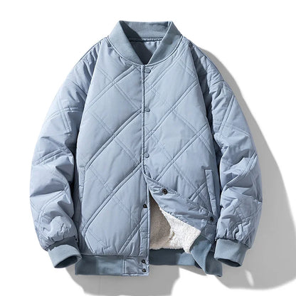 Warm Quilted Bomber Jacket