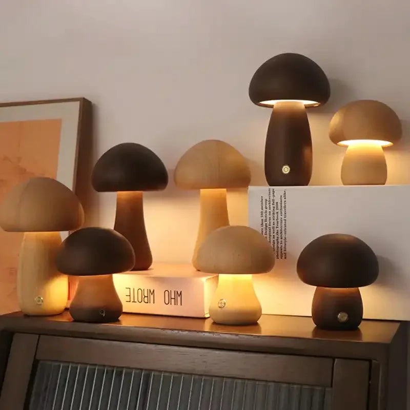 Warm Ambient Mushroom LED Desk Lamp with Dimmer - OutfitLondon
