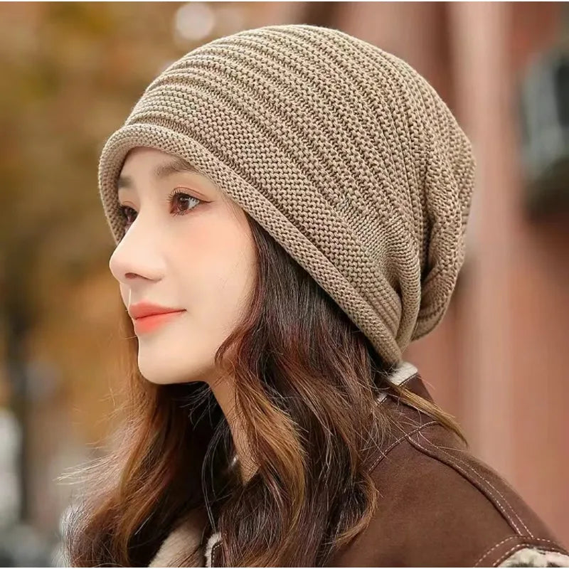 Cozy Soft Chunky Knit Winter Hat - OutfitLondon