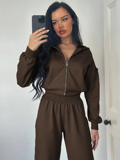 Relaxed Fit Striped Hoodie and Pants Set