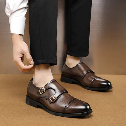 Luxury Double Buckle Dress Shoes