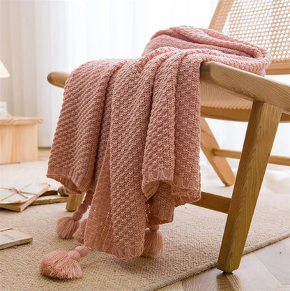 Nordknit Fringe Throw Blanket
