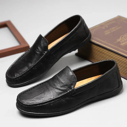 Men's Authentic Leather Slip On Shoes