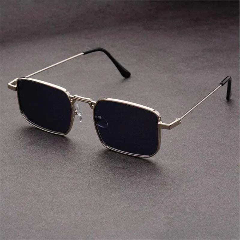 Nexium Rectangular Metal Sunglasses UV400 Adjustable Nose Pads