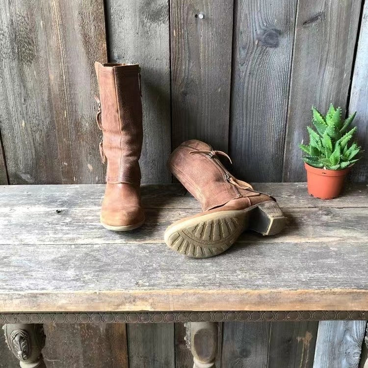 Classic Ankle High Leather Boots