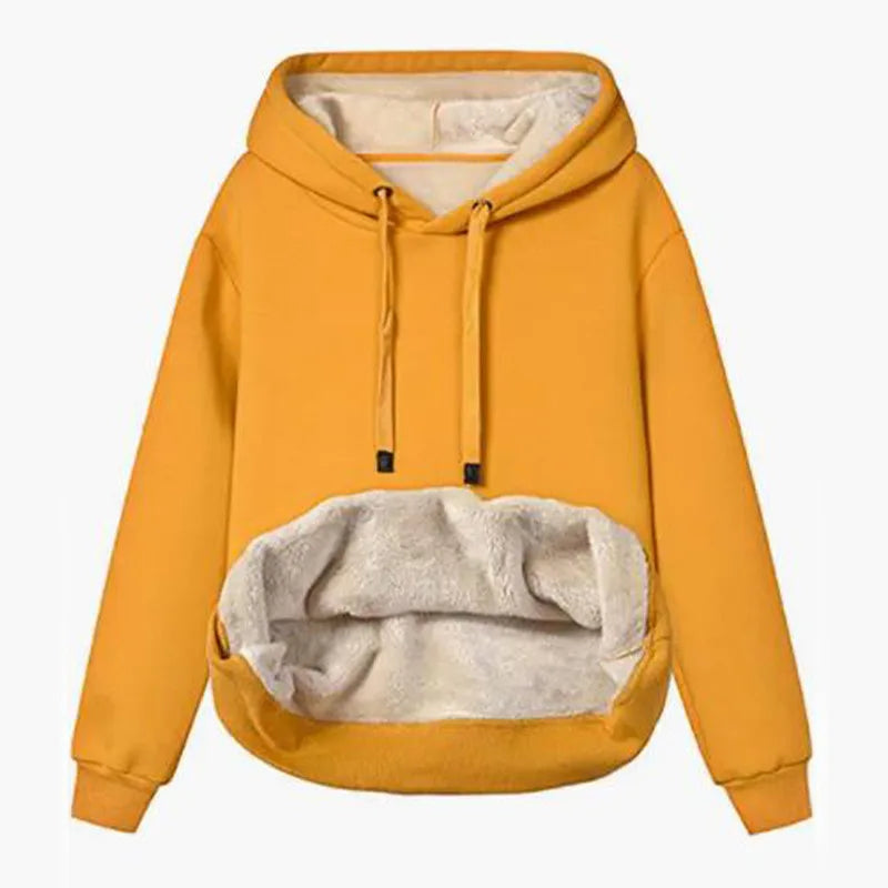 Warm Women's Fleece Hoodie for Winter Season