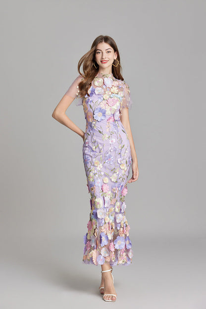 Beautiful Lace See Through Long Dress