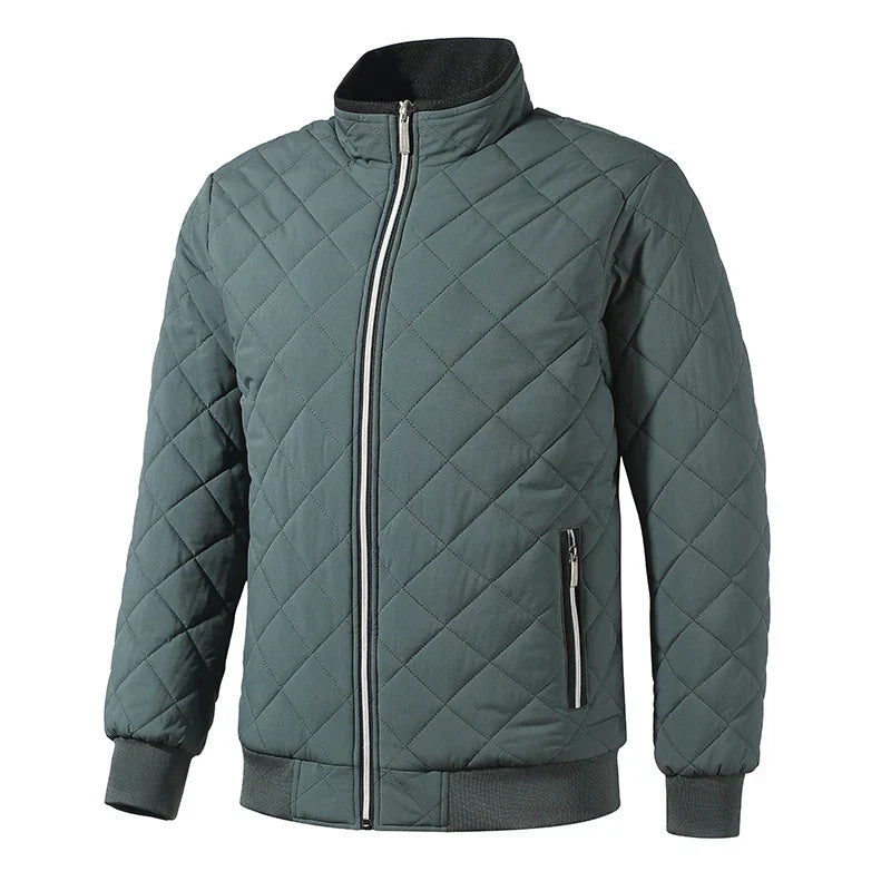 Men's Padded Quilted Jacket High Performance Insulation Zipper