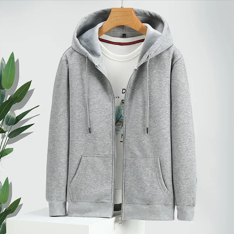 Big Mens Zipper Hoodie Sweatshirt
